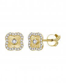 CLOVER STYLE DIAMOND STUDS (VE515)