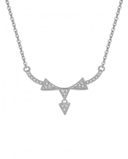 TRIANGLE STYLE DANGLE DIAMOND NECKLACE (VN403)