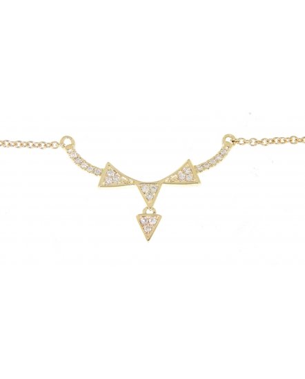TRIANGLE STYLE DANGLE DIAMOND NECKLACE (VN403)