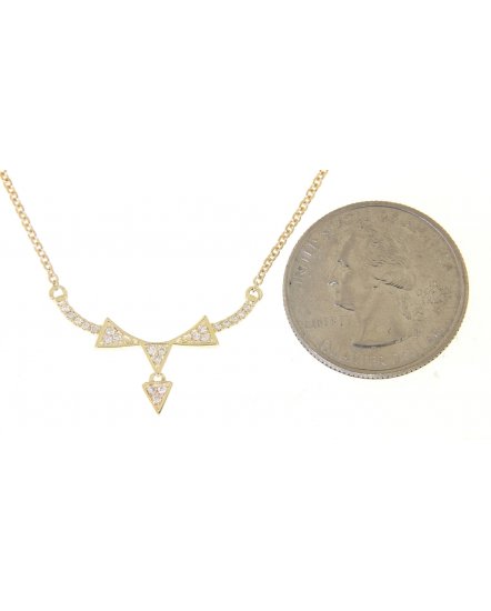 TRIANGLE STYLE DANGLE DIAMOND NECKLACE (VN403)