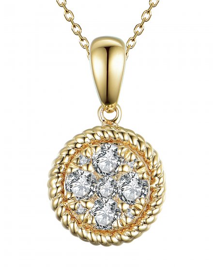 ROUND CLUSTER DIAMOND PENDANT (VP282)