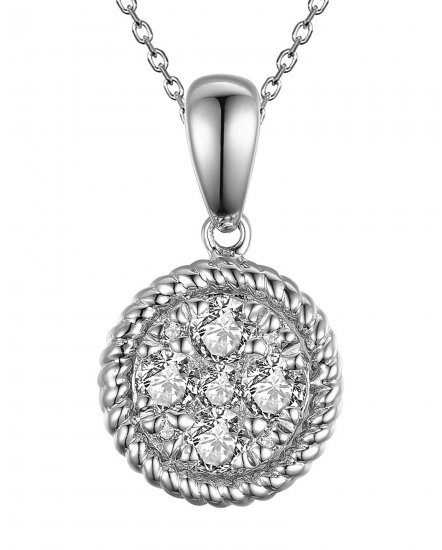 ROUND CLUSTER DIAMOND PENDANT (VP282)