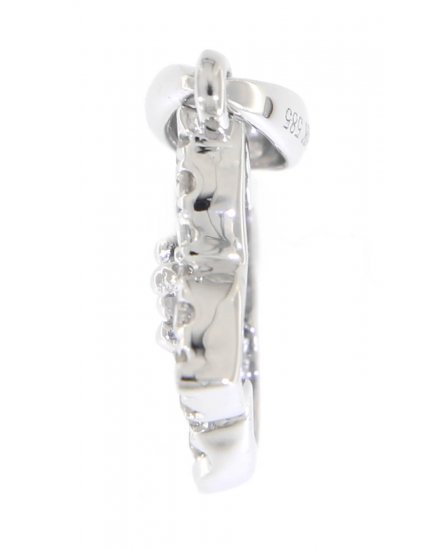 CLOVER STYLE COLORED STONE DIAMOND PENDANT (VP291)