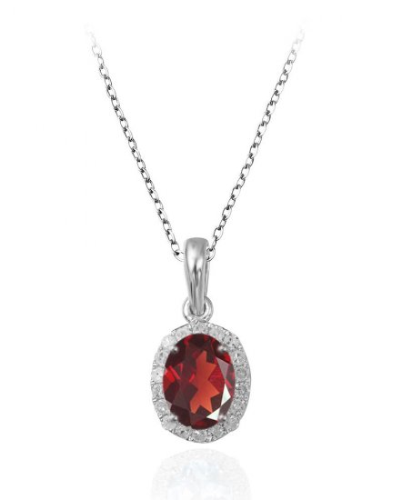 OVAL COLORED STONE DIAMOND PENDANT (VP295)