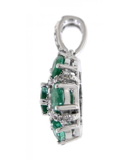 OVAL COLORED STONE DIAMOND PENDANT (VP315)