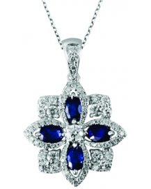 FOUR LEAF SAPPHIRE DIAMOND PENDANT (VP316)