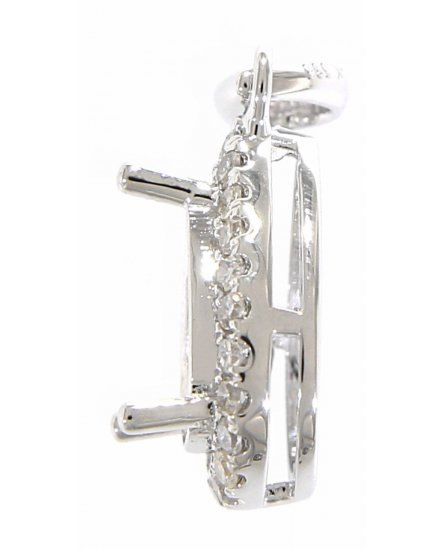SEMI MOUNT PEAR DIAMOND PENDANT (VP353)