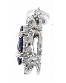 CLOVER STYLE SAPPHIRE DIAMOND PENDANT (VP359)