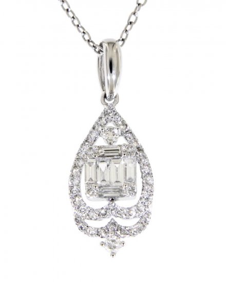 LEAF STYLE DIAMOND PENDANT (VP366)