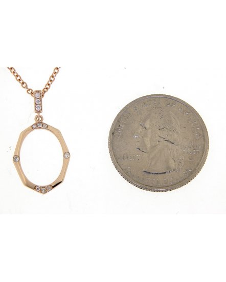 OVAL STYLE DIAMOND PENDANT (VP437)
