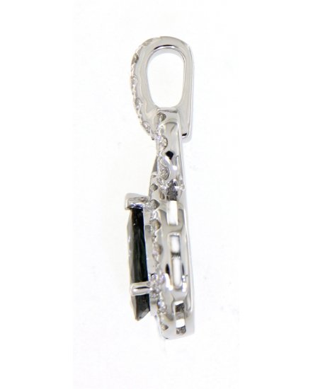 PEAR SAPPHIRE DIAMOND PENDANT (VP441)