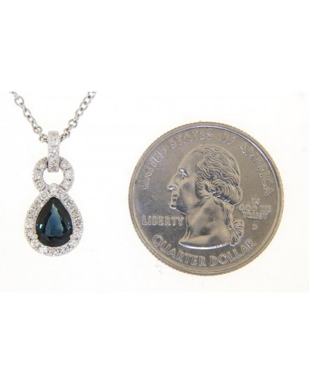 PEAR SAPPHIRE DIAMOND PENDANT (VP441)