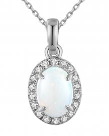 OVAL OPAL DIAMOND PENDANT (VP442)