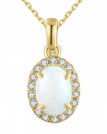 OVAL OPAL DIAMOND PENDANT (VP442)