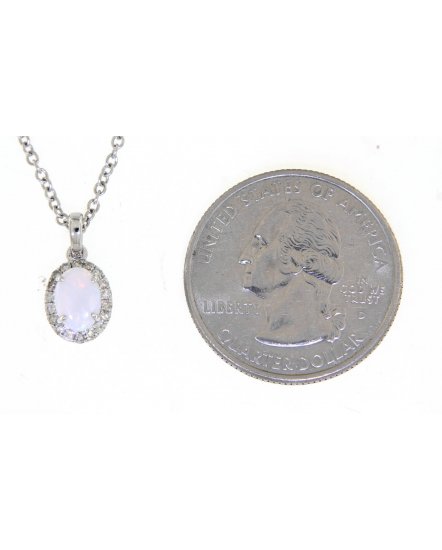 OVAL OPAL DIAMOND PENDANT (VP442)