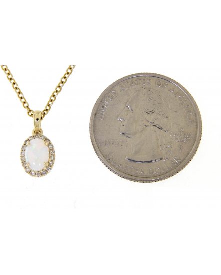 OVAL OPAL DIAMOND PENDANT (VP442)
