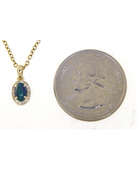 OVAL OPAL DIAMOND PENDANT (VP443)