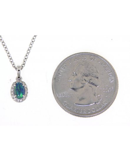 OVAL OPAL DIAMOND PENDANT (VP443)