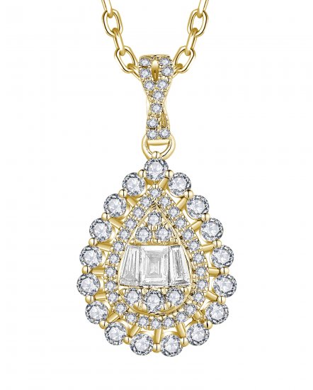 PEAR STYLE DIAMOND PENDANT (VP491)