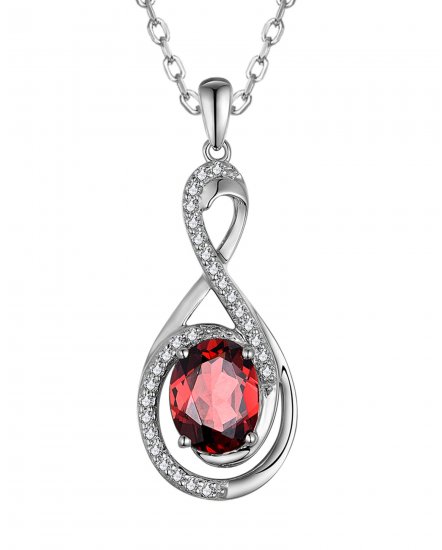 OVAL GARNET DIAMOND PENDANT (VP505)