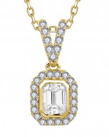 EMERALD CUT DIAMOND PENDANT (VP516)