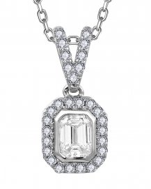 EMERALD CUT DIAMOND PENDANT (VP516)