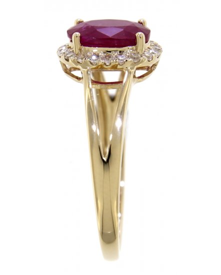 OVAL COLORED STONE DIAMOND RING (VR374)