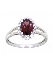 OVAL COLORED STONE DIAMOND RING (VR405)