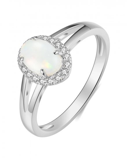 OVAL OPAL DIAMOND RING (VR442)