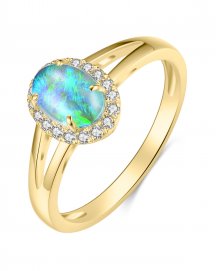 OVAL OPAL DIAMOND RING (VR443)