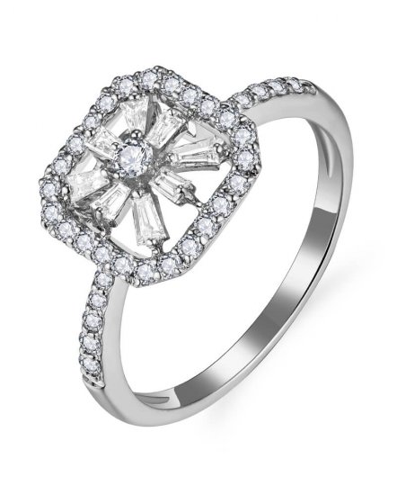OCTAGON STYLE BAGUETTE DIAMOND RING (VR483)