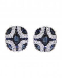 OVAL SAPPHIRE DIAMOND OMEGA BACK (TE1091)