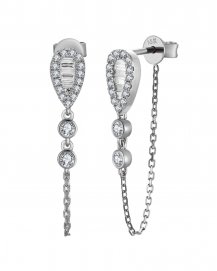 CHAIN STYLE BAGUETTE DIAMOND DANGLING (TE2186)