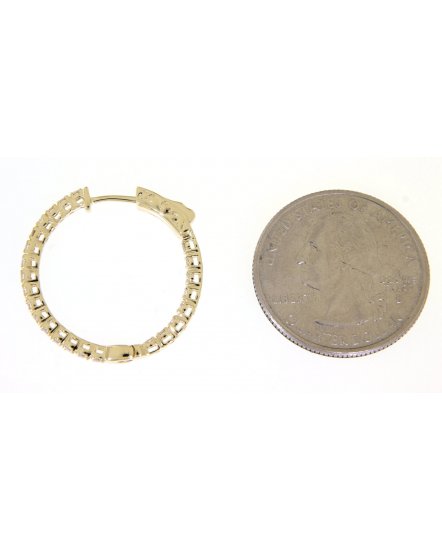 INSIDE OUTSIDE DIAMOND HOOPS (TE880)