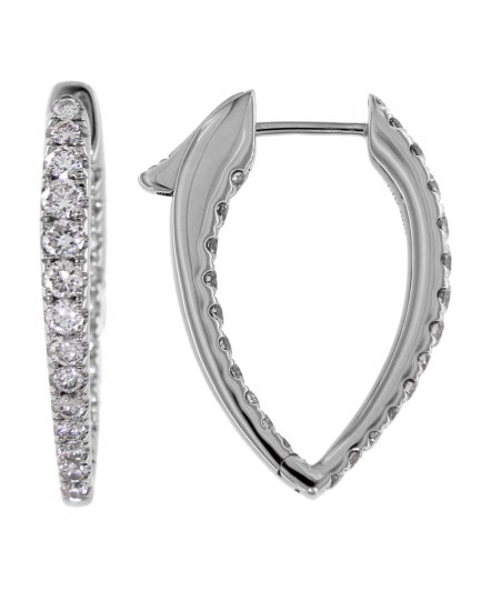 INSIDE OUTSIDE DIAMOND HOOPS (TE984)