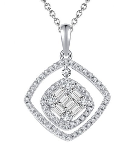 RHOMBUS STYLE DIAMOND PENDANT (TP1414)