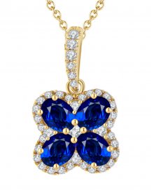 CLOVER SAPPHIRE DIAMOND PENDANT (TP1436)