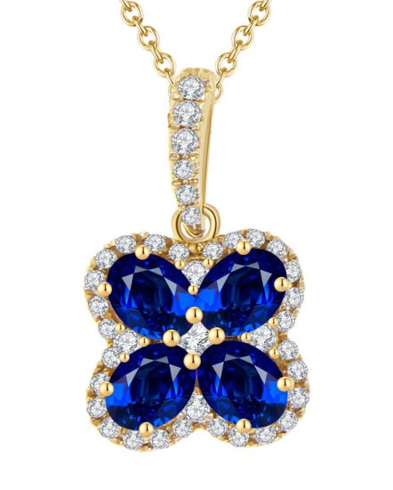 CLOVER SAPPHIRE DIAMOND PENDANT (TP1436)
