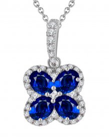 CLOVER SAPPHIRE DIAMOND PENDANT (TP1436)