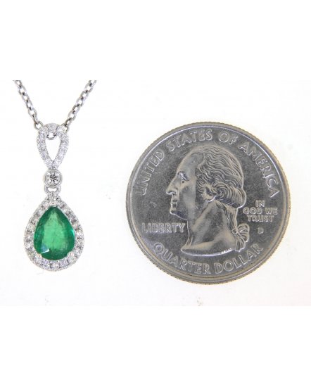 PEAR COLORED STONE DIAMOND PENDANT (TP2139)