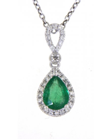 PEAR COLORED STONE DIAMOND PENDANT (TP2139)