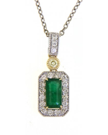 EMERALD CUT DIAMOND PENDANT (TP2281)