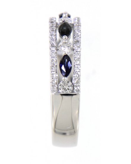MARQUISE SAPPHIRE DIAMOND BAND (TR3004)