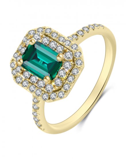 EMERALD CUT DIAMOND RING (TR3445)