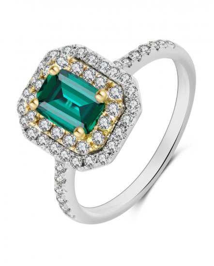 EMERALD CUT DIAMOND RING (TR3445)