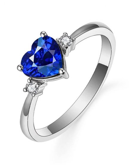 HEART SAPPHIRE DIAMOND RING (TR5248)